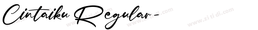 Cintaiku Regular字体转换